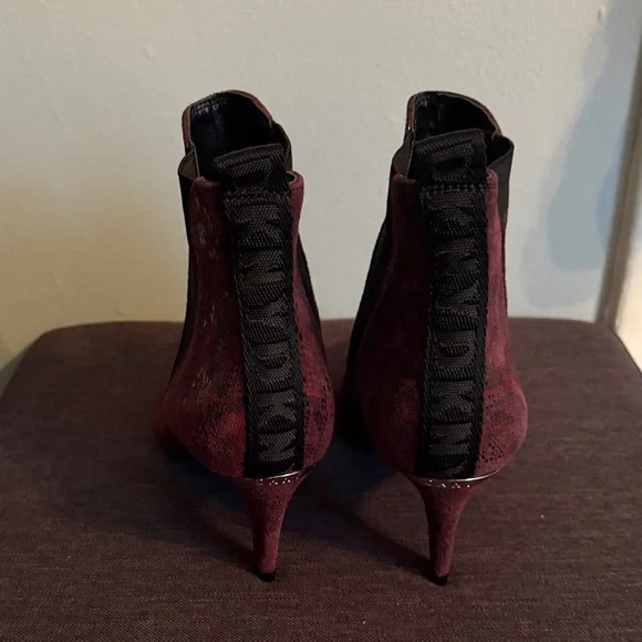 DKNY Maroon Ankle Booties - Picture 3 of 5